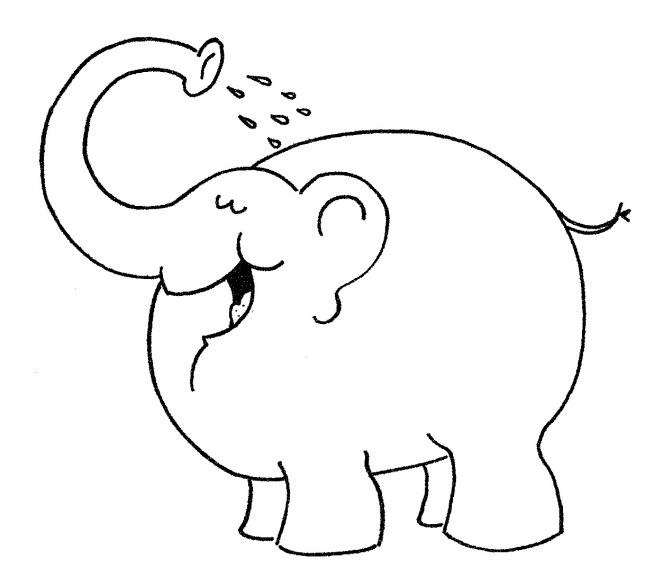 Elephant coloring page