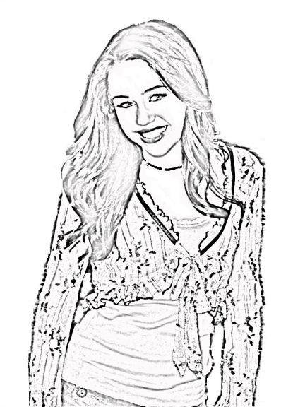 Hannah Montana Coloring Page