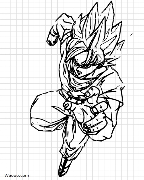 colorear goku