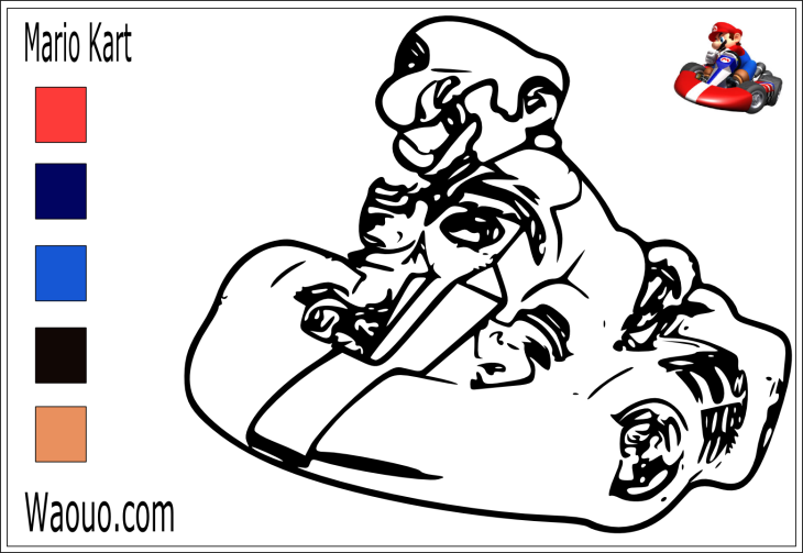 Mario Kart à colorier