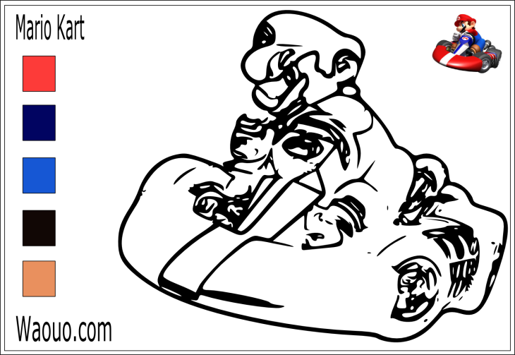 Mario Kart coloring