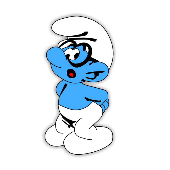 Smurf with glasses