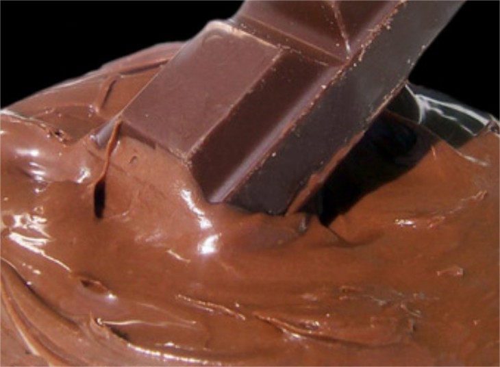 Melted dark chocolate