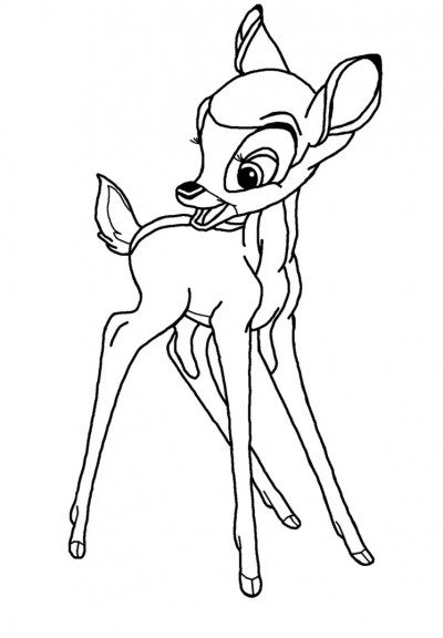 Bambi coloring page