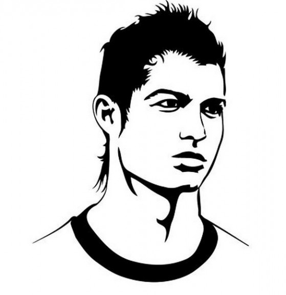 Dibujo de Cristiano Ronaldo para colorear