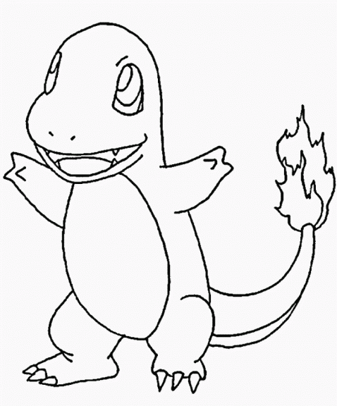 Desenho de Pokémon Salameche para colorir