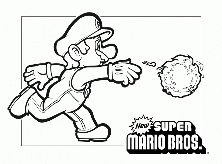 super mario bros coloring page