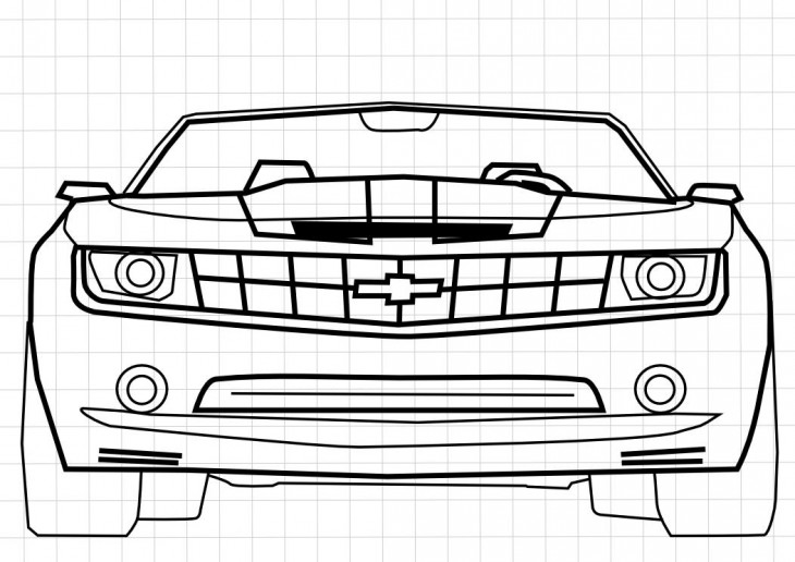 Grille avec chevrolet camaro