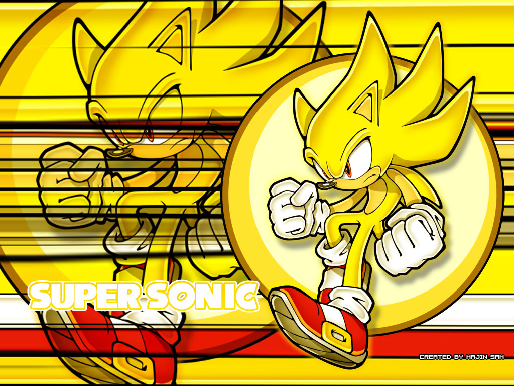 Sonic : Coloriage gratuit de super Sonic à imprimer et à colorier