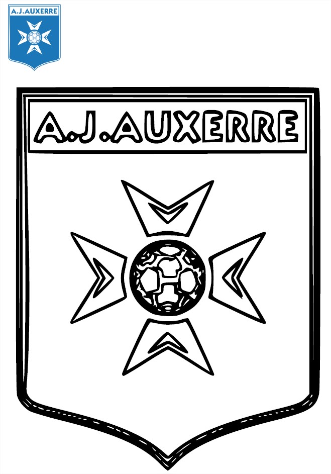 Coloriage AJ Auxerre football