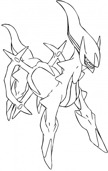 Dibujo para colorear Arceus Pokémon legendario