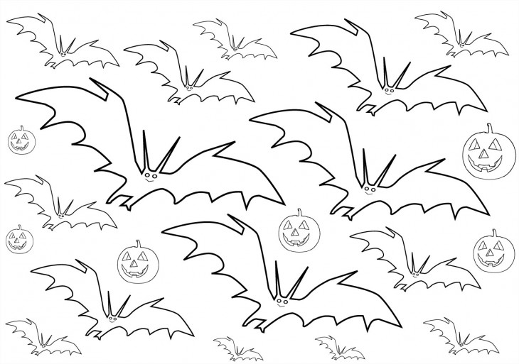 Coloriage chauve-souris Halloween