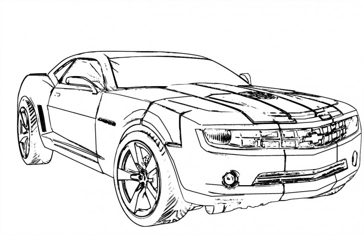 Coloriage Chevrolet Camaro Transformers