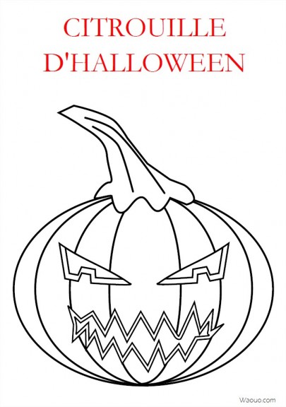 Wicked pumpkin coloring page