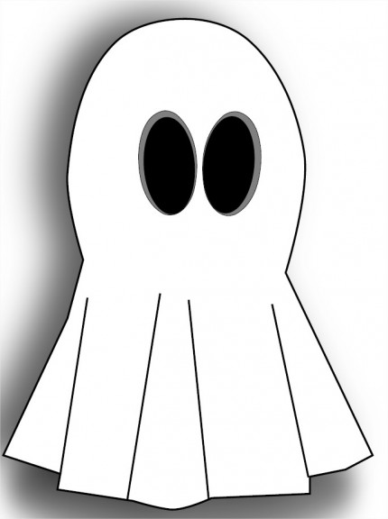 Cute ghost coloring page