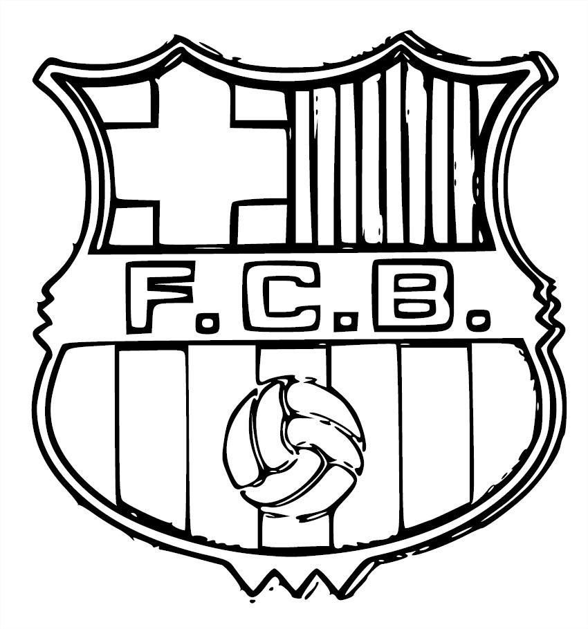 Blason FC Barcelone : Coloriage FC Barcelone à imprimer et colorier