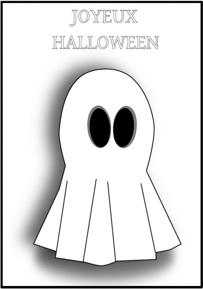 Feliz Halloween Página para colorear fantasma