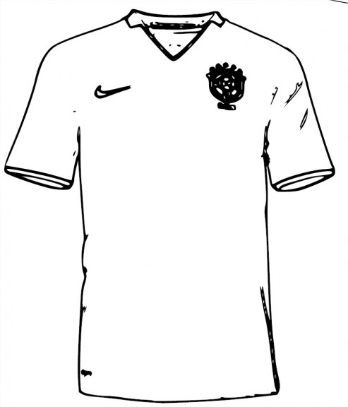 Coloriage maillot du brésil