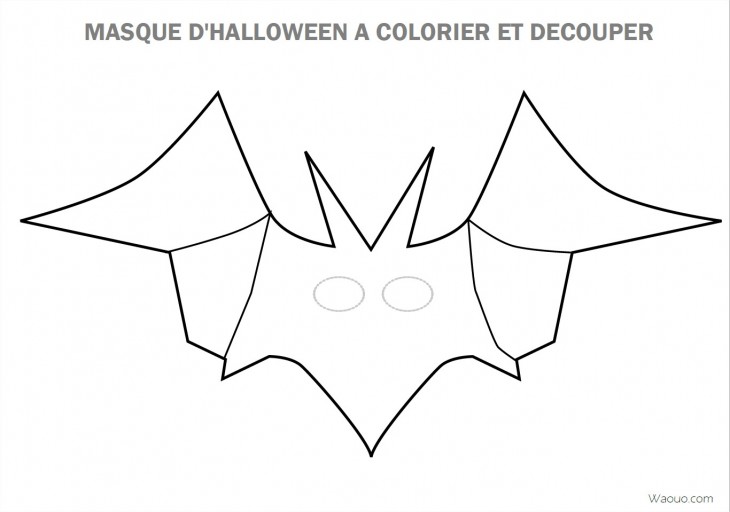 Máscara De Halloween Página Para Colorear