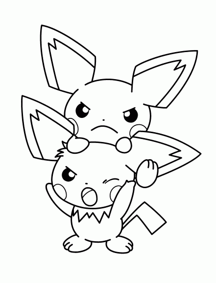 Dibujo de Pichu para colorear