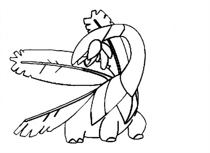 Dibujo de Tropius Pokémon para colorear