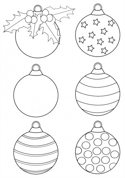 Coloring page 6 Christmas balls