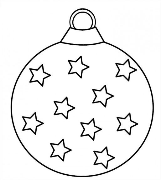 Coloriage boule avec des étoiles