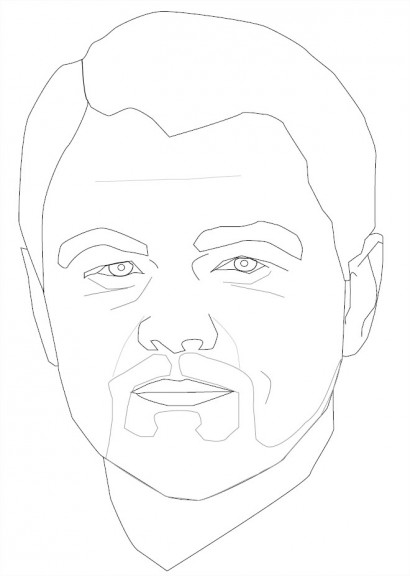 Dibujo para colorear de Leonardo DiCaprio