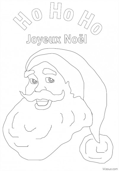 Dibujo para colorear ho ho ho papá noel