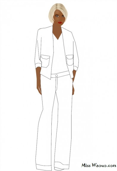 Jeans and jacket coloring page