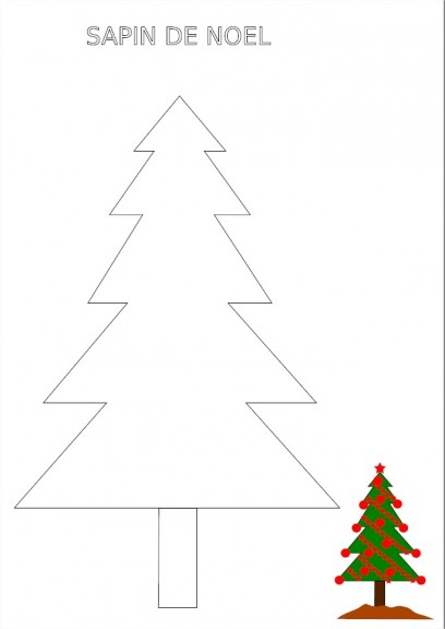 Dibujo de árbol de Navidad para colorear