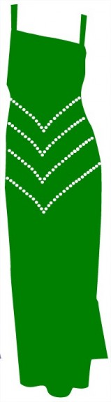 Vestido verde para recortar 