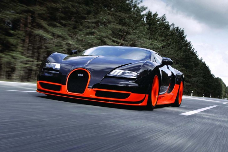 Pomarańczowe Bugatti Veyron