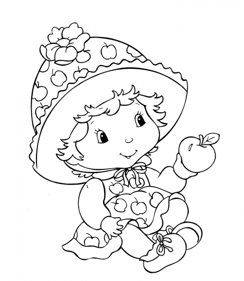 Strawberry shortcake baby coloring