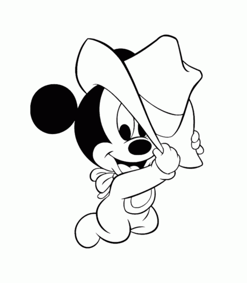 Coloriage bebe Mickey