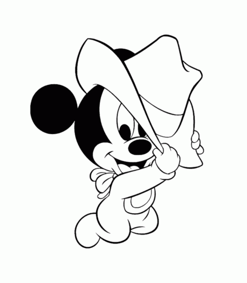 Dibujo de Bebé Mickey para colorear