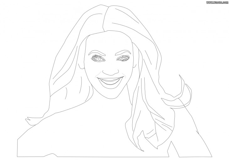 Dibujo de Beyoncé para colorear