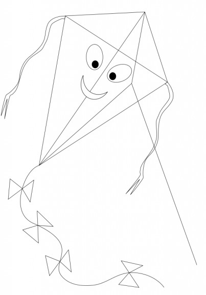 kite coloring page