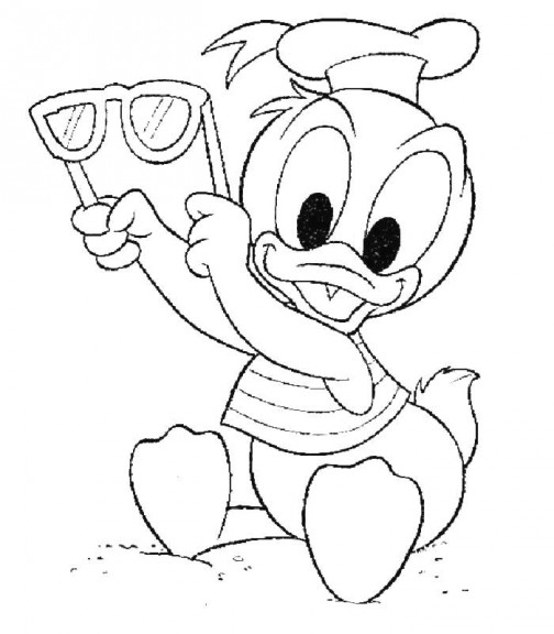 Donald Duck Bebe Coloriage Donald Bebe A Imprimer Et Colorier