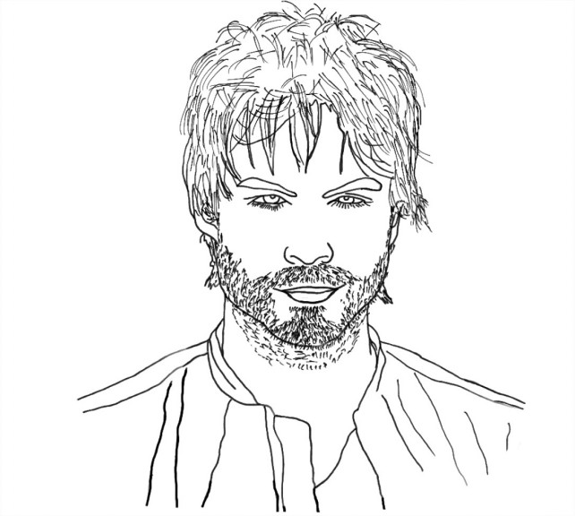 Ian Somerhalder Damon Coloring Page