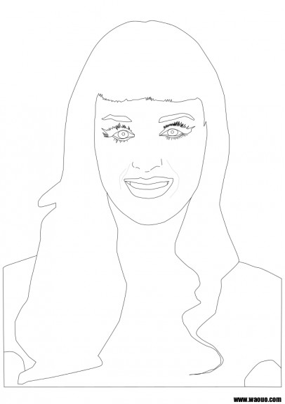 Katy Perry Dibujo para colorear