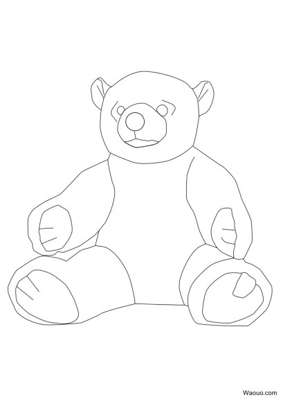 Coloring teddy bear