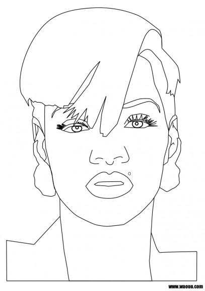 Dibujo de Rihanna para colorear