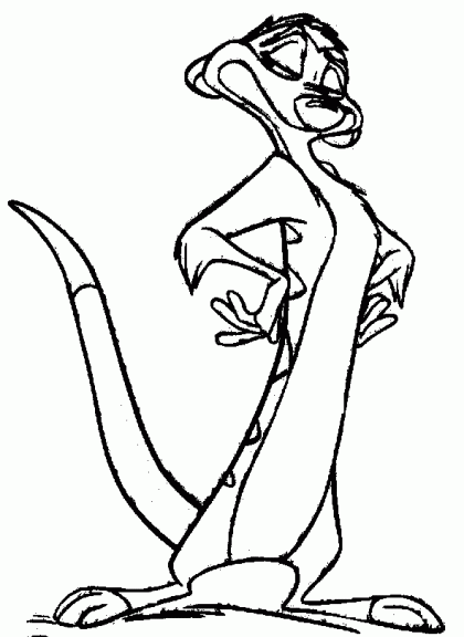 Coloring page Timon