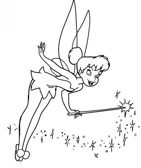 Tinkerbell coloring drawing