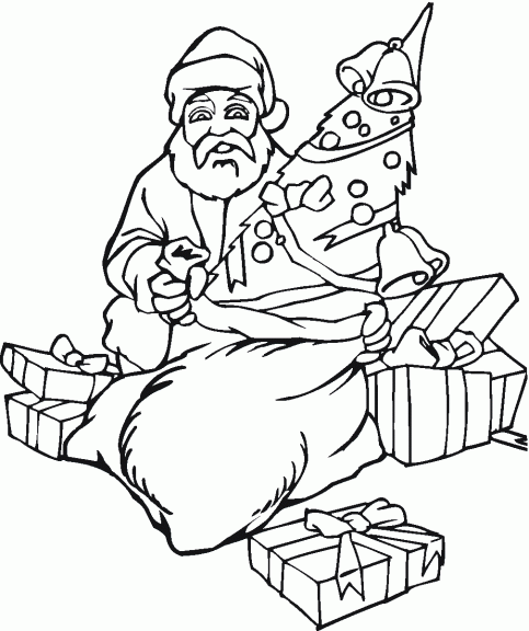 Jul farvelægning tegning