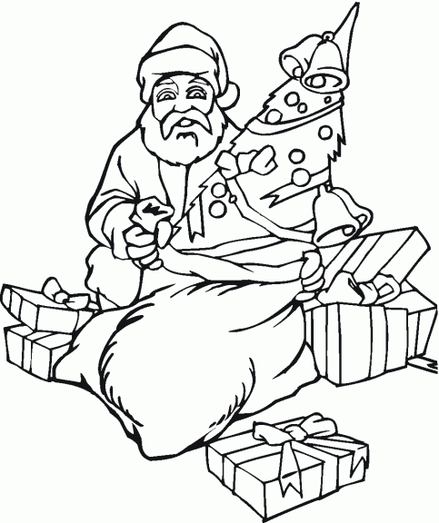 Christmas coloring drawing