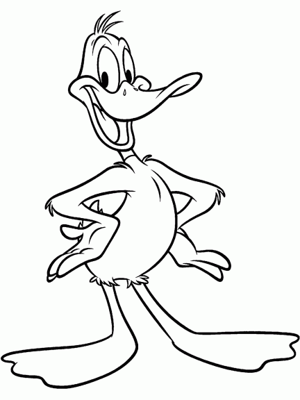 Drawing Daffy Duck coloring