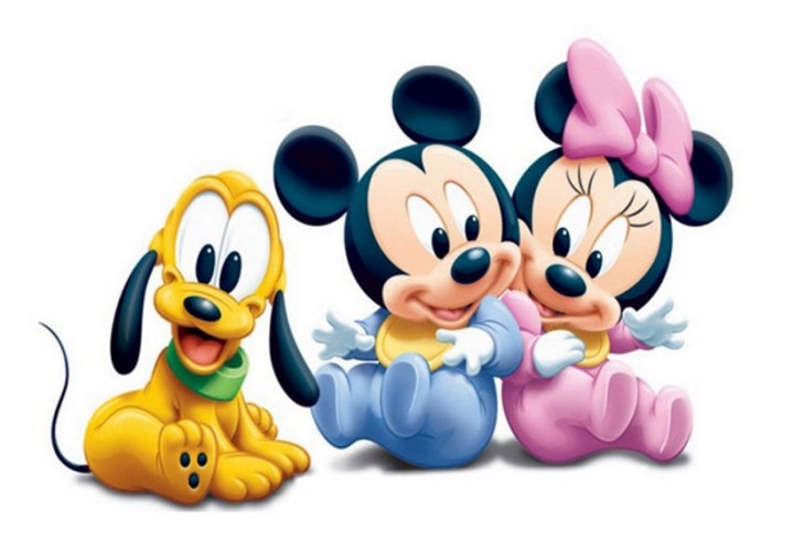 Mickey Minnie Plutot bébé 