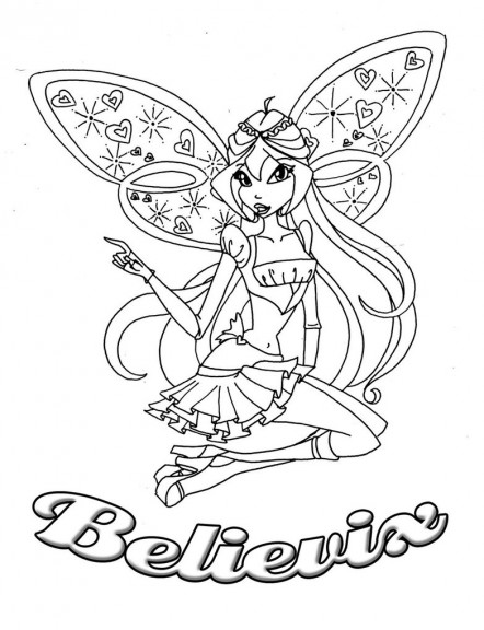 Colorear Bloom Believix Winx